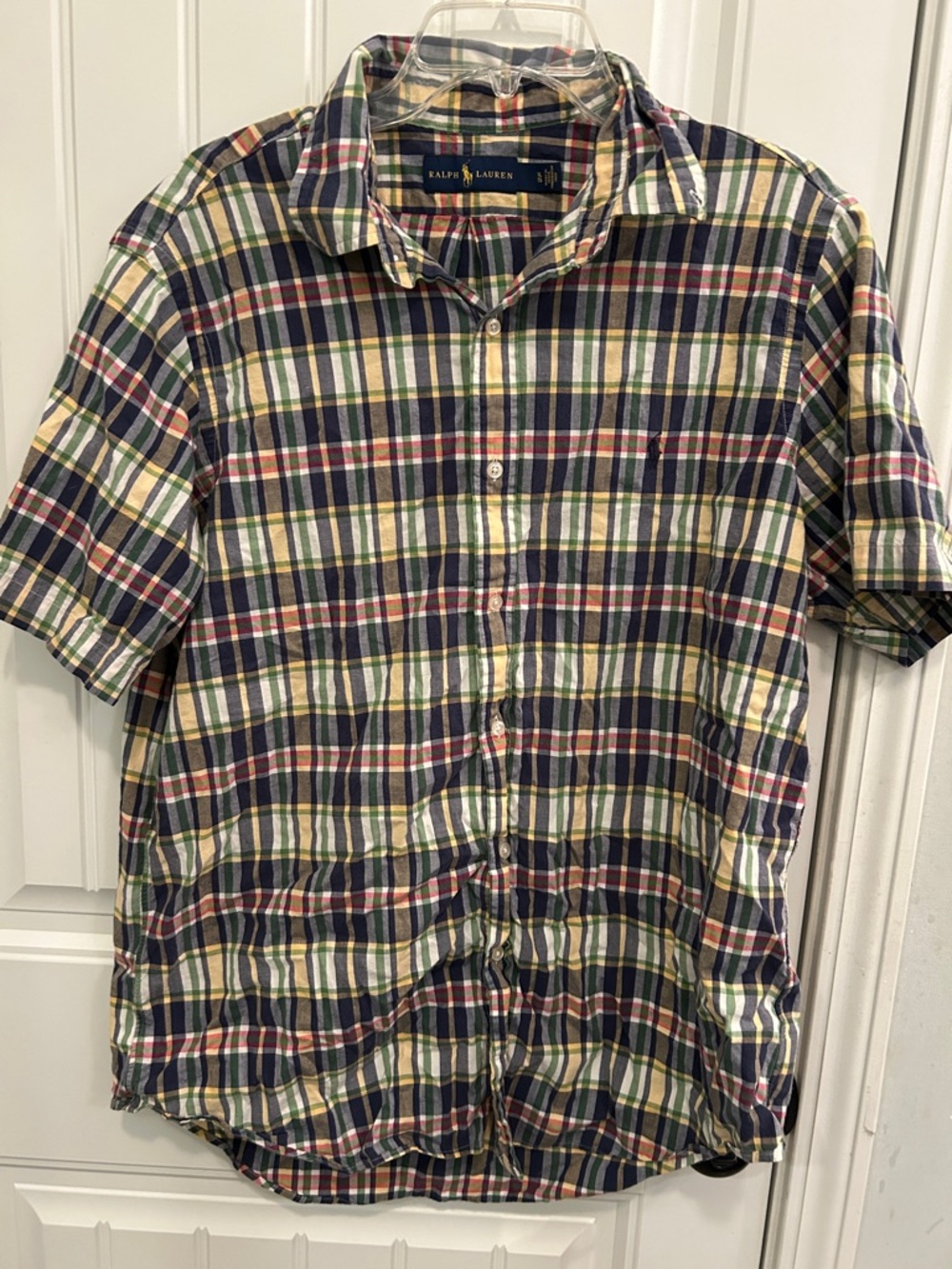 Ralph Lauren Multicolor Plaid Short Sleeve Button-Down Shirt